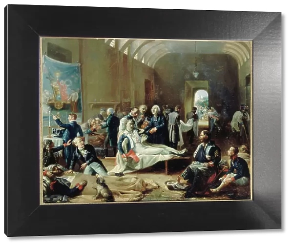An emergency hospital in 1814, during the French campaign, c1814. Creator: Pierre-Roch Vigneron