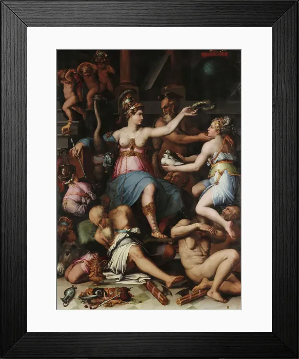 Framed Print : Allegory of Justice, 1543. Creator: Vasari, Giorgio (1511-1574) Framed Print : Allegory of Justice, 1543. Creator: Vasari, Giorgio (1511-1574)