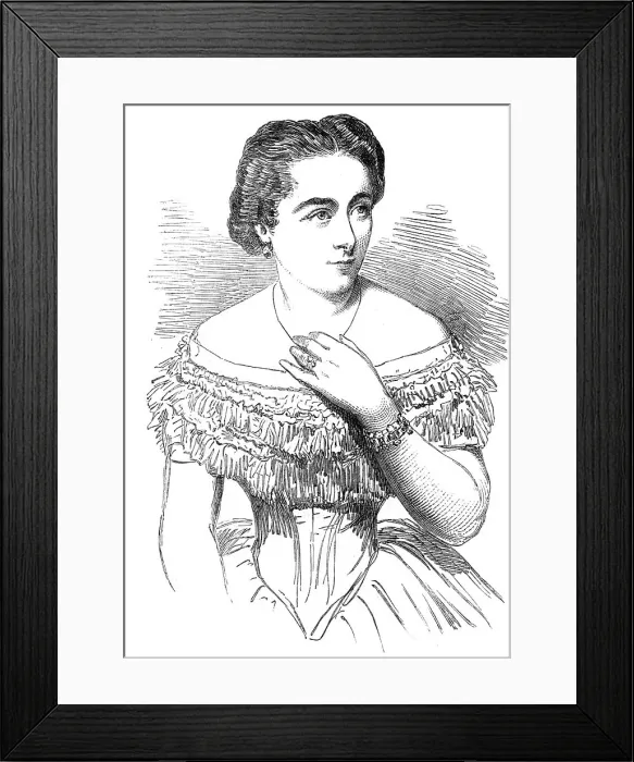 Framed Print : Madame Marie Cabel - drawn by Baugniet, 1854. Creator: Unknown Framed Print : Madame Marie Cabel - drawn by Baugniet, 1854. Creator: Unknown