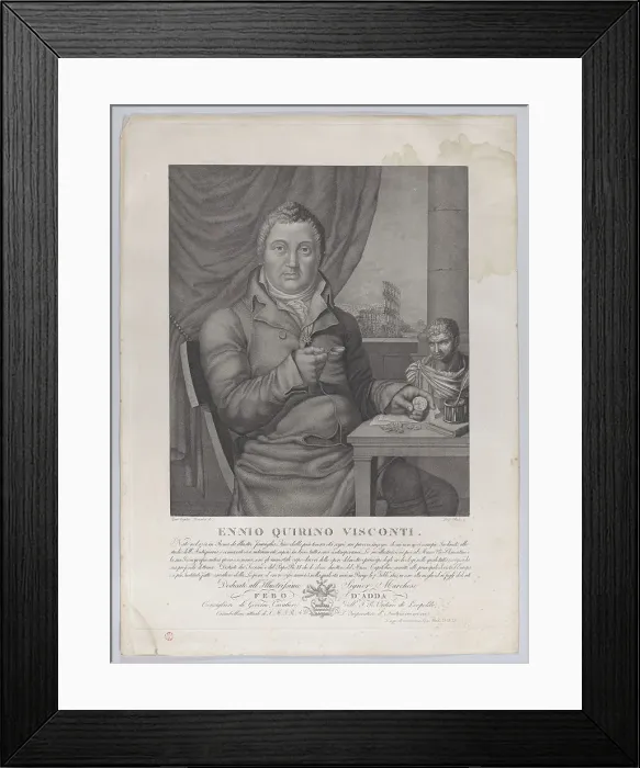 Framed Print : Portrait of Ennio Quirino Visconti, 1827. Creator: Luigi Rados Framed Print : Portrait of Ennio Quirino Visconti, 1827. Creator: Luigi Rados