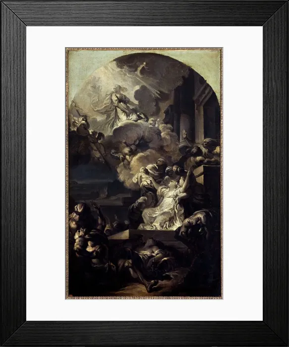 Framed Print : Le Miracle des Ardents, c1767. Creator: Gabriel François Doyen Framed Print : Le Miracle des Ardents, c1767. Creator: Gabriel François Doyen