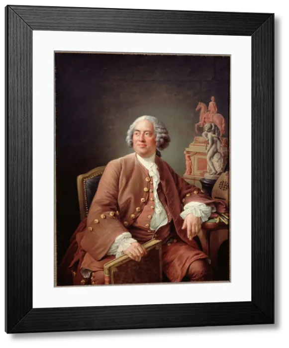 Framed Print : Portrait du sculpteur Edme Bouchardon (1698-1762), c1758. Creator: Francois Hubert Drouais Framed Print : Portrait du sculpteur Edme Bouchardon (1698-1762), c1758. Creator: Francois Hubert Drouais