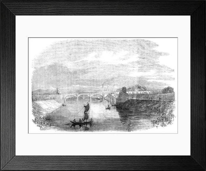 Framed Print : The Ganges Canal, at Roorkee [in India], 1854 Creator: Unknown
