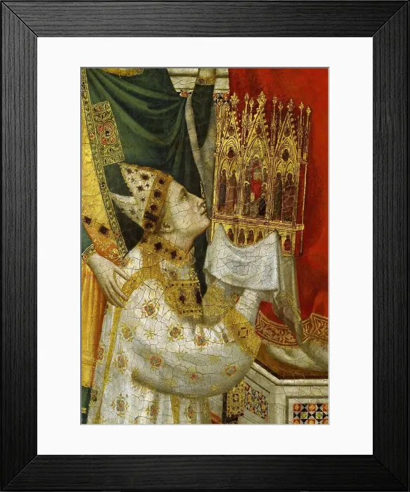 Framed Print : Stefaneschi Triptych (verso), Detail: Pope Celestine V, ca 1330. Creator: Giotto di Bondone (1266-1377) Framed Print : Stefaneschi Triptych (verso), Detail: Pope Celestine V, ca 1330. Creator: Giotto di Bondone (1266-1377)