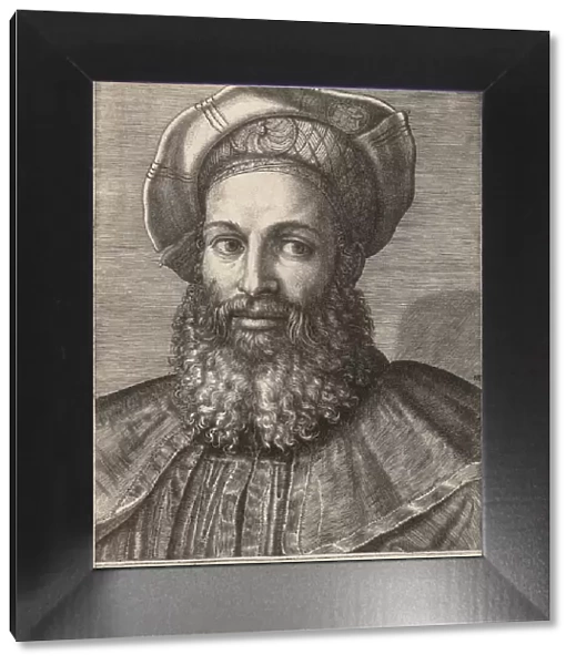 Portrait of Pietro Aretino, ca. 1517-20. Creator: Marcantonio Raimondi