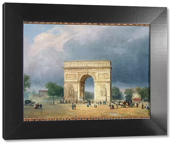 L'Arc de Triomphe de l'Etoile, c1840. Creator: Francois Etienne Villeret