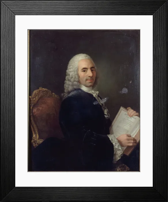 Framed Print : Portrait du docteur François Quesnay (1694-1774), médecin et économiste, after 1743. Creator: Ecole Francaise Framed Print : Portrait du docteur François Quesnay (1694-1774), médecin et économiste, after 1743. Creator: Ecole Francaise