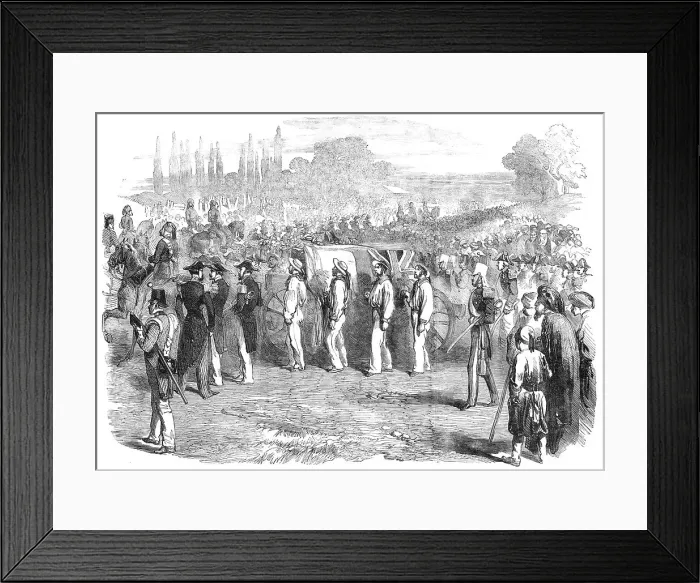 Framed Print : Funeral of Captain Parker, at the Champ des Morts, at Pera, 1854. Creator: Unknown Framed Print : Funeral of Captain Parker, at the Champ des Morts, at Pera, 1854. Creator: Unknown