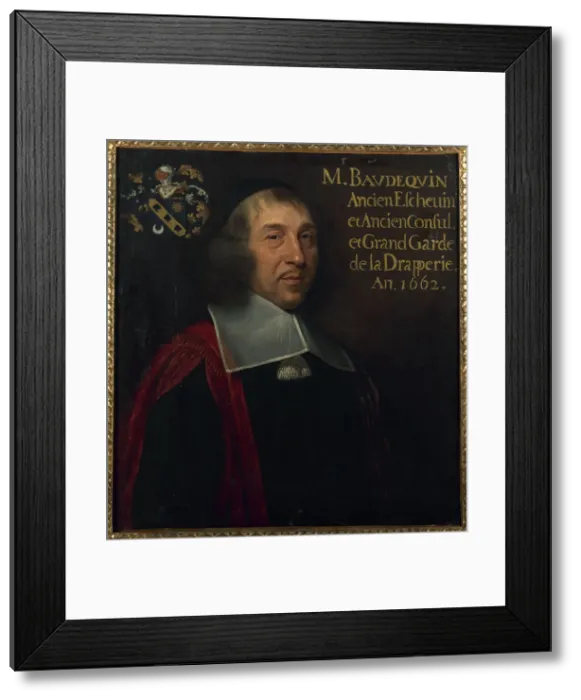 Framed Print : Portrait de Nicolas Baudequin, échevin de la Ville de Paris, 1662. Creator: Ecole Francaise Framed Print : Portrait de Nicolas Baudequin, échevin de la Ville de Paris, 1662. Creator: Ecole Francaise