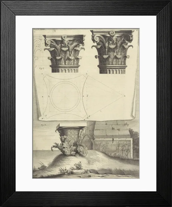 Framed Print : Les dix livres d'Architecture de Vitruve, corrigez et traduits nouvellement en François, a... 1684. Creator: Vitruvius Framed Print : Les dix livres d'Architecture de Vitruve, corrigez et traduits nouvellement en François, a... 1684. Creator: Vitruvius