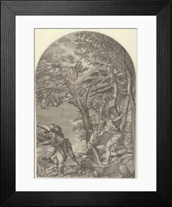 Framed Print : The Martyrdom of Saint Peter, ca. 1560. Creator: Martino Rota Framed Print : The Martyrdom of Saint Peter, ca. 1560. Creator: Martino Rota