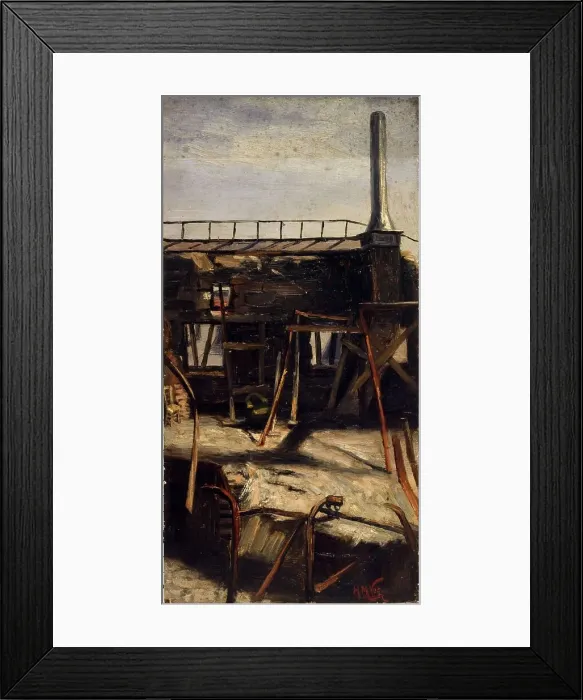 Framed Print : Roofs of the Opera-Comique, after the fire of May 15, 1887, place Boieldieu, 2nd arrondiss... 1887. Creator: Henri-Martin Vos Framed Print : Roofs of the Opera-Comique, after the fire of May 15, 1887, place Boieldieu, 2nd arrondiss... 1887. Creator: Henri-Martin Vos