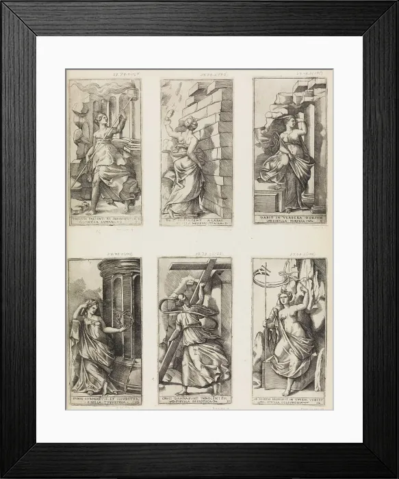 Framed Print : St. Matthias (?), from Christ and the Twelve Apostles, 1500-1550. Creator: Master F. P Framed Print : St. Matthias (?), from Christ and the Twelve Apostles, 1500-1550. Creator: Master F. P