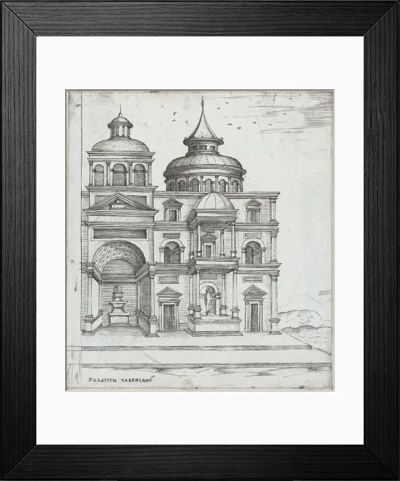 Framed Print : Palatium Valerianu[m], from a series of prints depicting (reconstructed) Bu... Plate ca. 1530-1550. Creator: Master GA