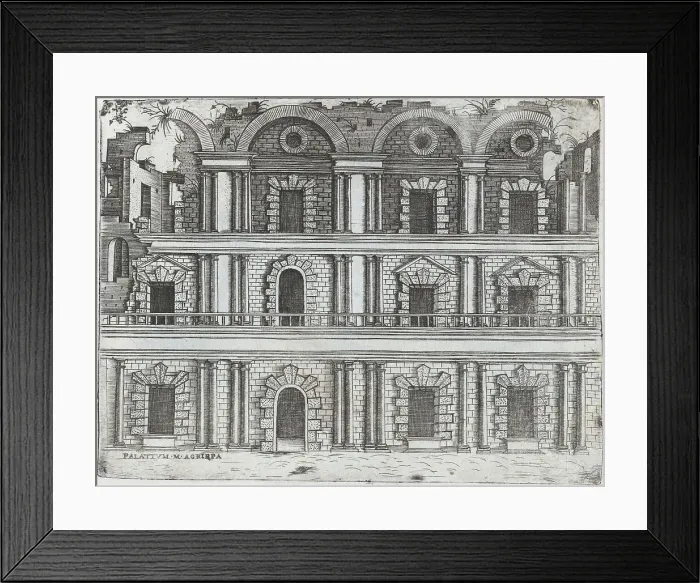 Framed Print : Arcus Vespasiani, from a Series of Prints depicting (reconstructed) Buildin... Plate ca. 1530-1550. Creator: Master GA