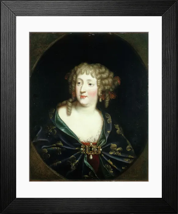Framed Print : Portrait de Marie-Thérèse d'Autriche (1638-1683), reine de France, c1670. Creator: Ecole Francaise Framed Print : Portrait de Marie-Thérèse d'Autriche (1638-1683), reine de France, c1670. Creator: Ecole Francaise