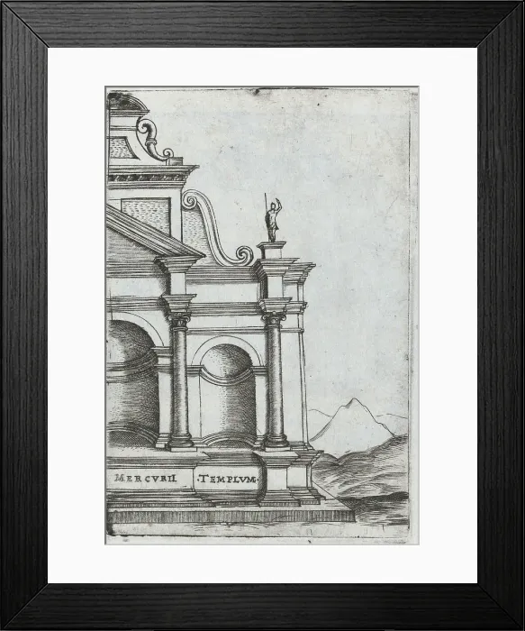 Framed Print : Palatium Caesaris Parisiis, from a Series of Prints depicting (reconstructe... Plate ca. 1530-1550. Creator: Master GA) Framed Print : Palatium Caesaris Parisiis, from a Series of Prints depicting (reconstructe... Plate ca. 1530-1550. Creator: Master GA)