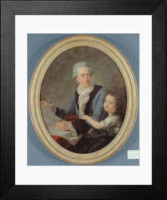 Framed Print : Portrait of Nicolas Ledoux (1736-1806), architect, with his daughter Adelaide, c1775 — 1779. Creator: Johann Melchior Wyrsch Framed Print : Portrait of Nicolas Ledoux (1736-1806), architect, with his daughter Adelaide, c1775 — 1779. Creator: Johann Melchior Wyrsch