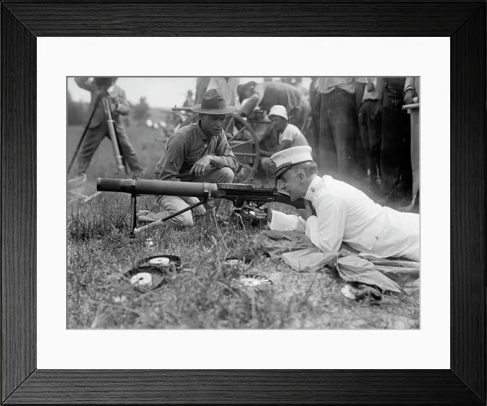 Framed Print : Maj. Gen. George Barnett, Commandant, U.S.M.C. Marine Corps Rifle Range; Inspecting... 1917. Creator: Harris & Ewing. Maj. Gen. George Barnett, Commandant, U.S.M.C. Marine Corps Rifle Range; Inspecting... 1917. Creator: Harris & Ewing Framed Print : Maj. Gen. George Barnett, Commandant, U.S.M.C. Marine Corps Rifle Range; Inspecting... 1917. Creator: Harris & Ewing. Maj. Gen. George Barnett, Commandant, U.S.M.C. Marine Corps Rifle Range; Inspecting... 1917. Creator: Harris & Ewing