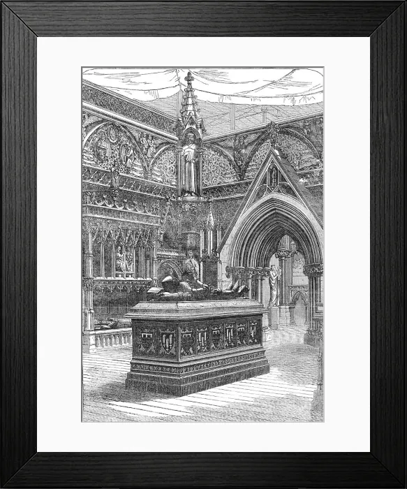 Framed Print : The English Mediaeval Court, at the Crystal Palace, Sydenham, 1854. Creator: Unknown Framed Print : The English Mediaeval Court, at the Crystal Palace, Sydenham, 1854. Creator: Unknown