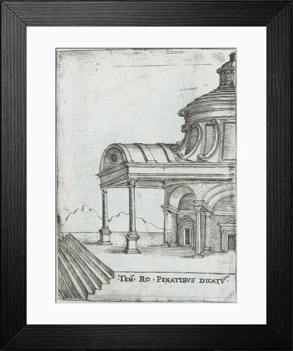 Framed Print : Pinaculu Termar, from a Series of Prints depicting (reconstructed) Building... Plate ca. 1530-1550. Creator: Master GA Framed Print : Pinaculu Termar, from a Series of Prints depicting (reconstructed) Building... Plate ca. 1530-1550. Creator: Master GA