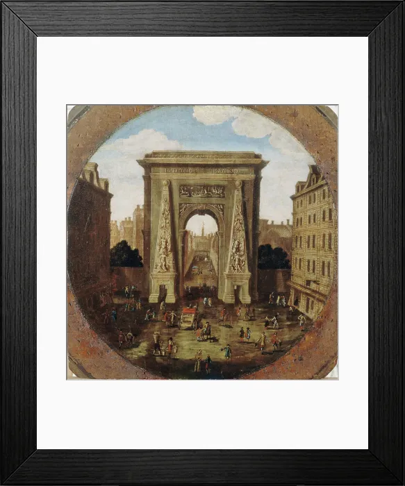 Framed Print : La porte Saint-Denis, c1680. Creator: Ecole Francaise Framed Print : La porte Saint-Denis, c1680. Creator: Ecole Francaise