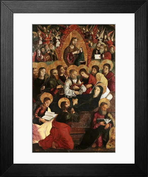 Framed Print : The Dormition of the Virgin, 1492-1494. Creator: Quartararo, Riccardo (1443-1506) Framed Print : The Dormition of the Virgin, 1492-1494. Creator: Quartararo, Riccardo (1443-1506)