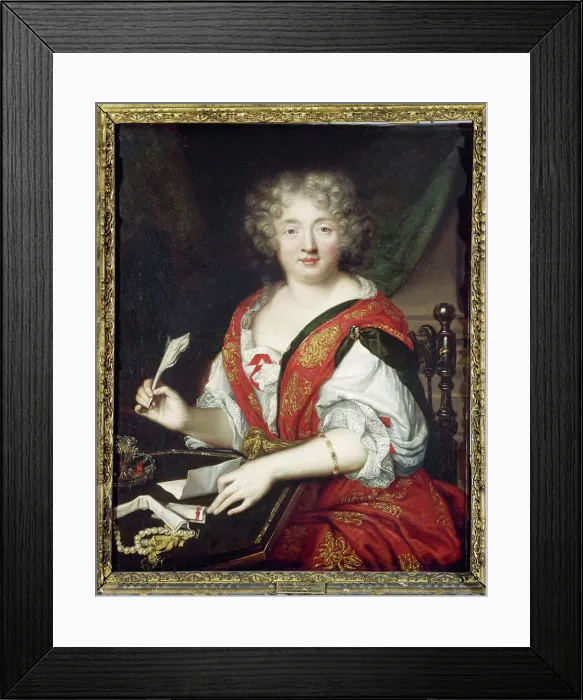 Framed Print : Portrait de femme écrivant, autrefois identifiée comme Mme de Sévigné, c1680. Creator: Ecole Francaise Framed Print : Portrait de femme écrivant, autrefois identifiée comme Mme de Sévigné, c1680. Creator: Ecole Francaise