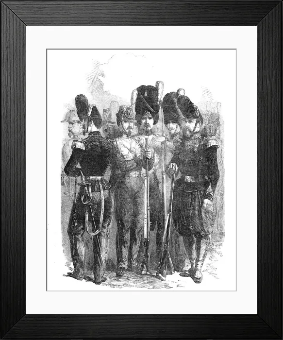 Framed Print : Infantry of the French Imperial Guard, 1854. Creator: Unknown Framed Print : Infantry of the French Imperial Guard, 1854. Creator: Unknown