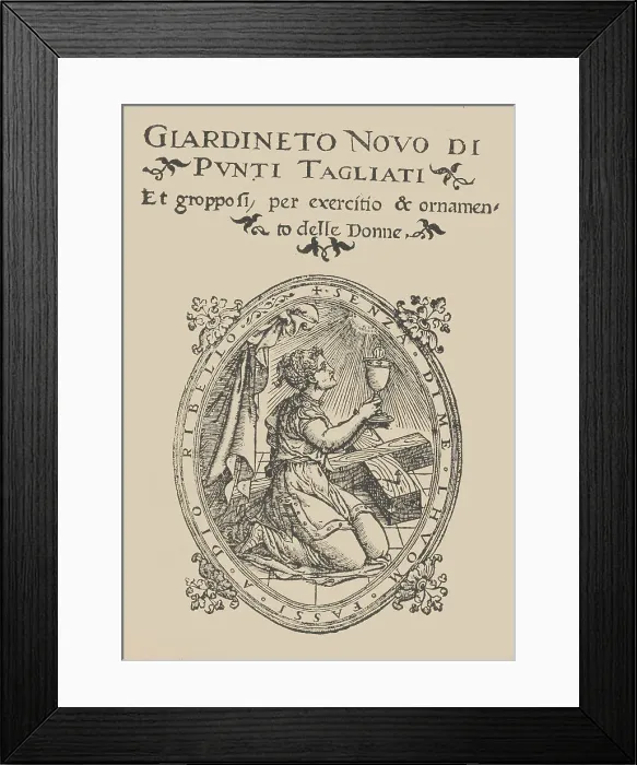 Framed Print : Giardineto novo di punti tagliati et gropposi per exercitio & ornamento delle donne (Venic... 1554. Creator: Matteo Pagano. Giardineto novo di punti tagliati et gropposi per exercitio & ornamento delle donne (Venic... 1554) Framed Print : Giardineto novo di punti tagliati et gropposi per exercitio & ornamento delle donne (Venic... 1554. Creator: Matteo Pagano. Giardineto novo di punti tagliati et gropposi per exercitio & ornamento delle donne (Venic... 1554)