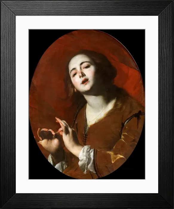 Framed Print : The Singer, 1650. Creator: Cavallino, Bernardo (1616-1656) Framed Print : The Singer, 1650. Creator: Cavallino, Bernardo (1616-1656)