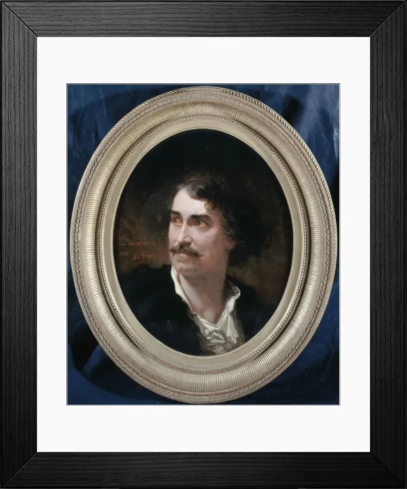 Framed Print : Portrait of Étienne Mélingue (1808-1875), actor and sculptor, 1856. Creator: Adolphe Yvon Framed Print : Portrait of Étienne Mélingue (1808-1875), actor and sculptor, 1856. Creator: Adolphe Yvon