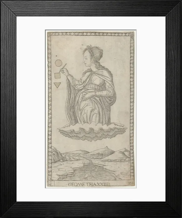 Framed Print : Geometry (Geometria XXIIII), 1460-70. Creator: Master of the E-Series Tarocchi Framed Print : Geometry (Geometria XXIIII), 1460-70. Creator: Master of the E-Series Tarocchi