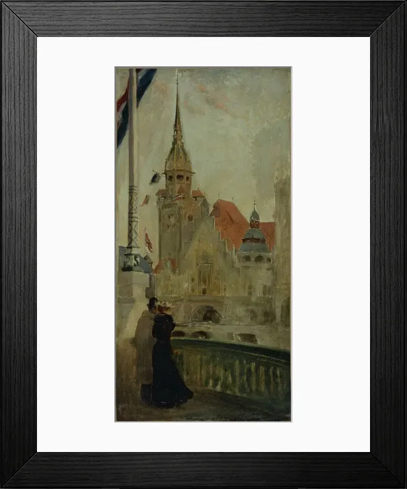 Framed Print : German pavilion at 1900 Universal Exhibition, 1900. Creator: Edouard Zawiski Framed Print : German pavilion at 1900 Universal Exhibition, 1900. Creator: Edouard Zawiski