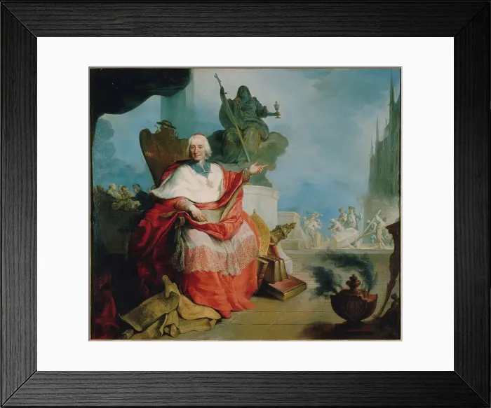 Framed Print : Portrait du cardinal Louis Antoine de Noailles (1651-1729), archevêque de Paris, c1729. Creator: Ecole Francaise Framed Print : Portrait du cardinal Louis Antoine de Noailles (1651-1729), archevêque de Paris, c1729. Creator: Ecole Francaise