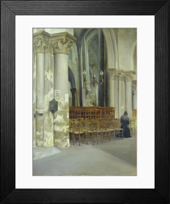 Framed Print : Interior of Saint-Pierre-de-Montmartre church, c1895. Creator: Edouard Zawiski Framed Print : Interior of Saint-Pierre-de-Montmartre church, c1895. Creator: Edouard Zawiski