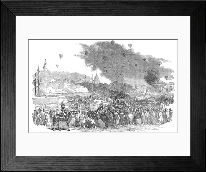 Framed Print : The Fete at Paris - Representation of the Siege of Silistria, in the Champ de Mars... 1854. Creator: Unknown Framed Print : The Fete at Paris - Representation of the Siege of Silistria, in the Champ de Mars... 1854. Creator: Unknown