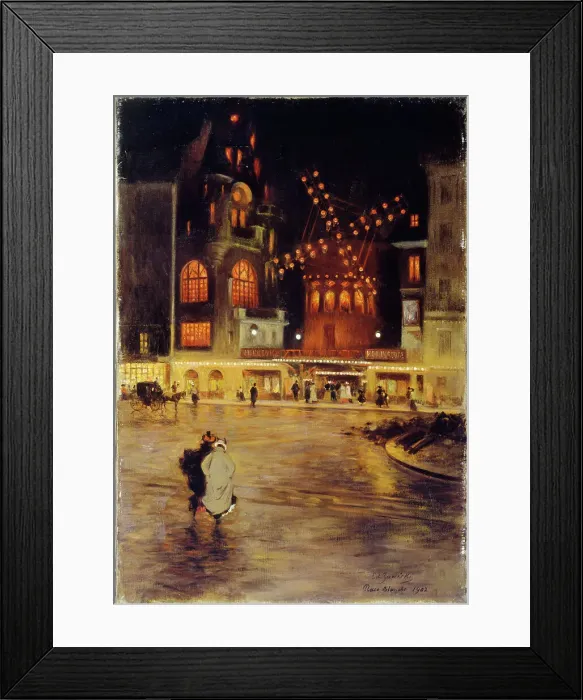 Framed Print : Place Blanche and the Moulin Rouge, 1902. Creator: Edouard Zawiski Framed Print : Place Blanche and the Moulin Rouge, 1902. Creator: Edouard Zawiski