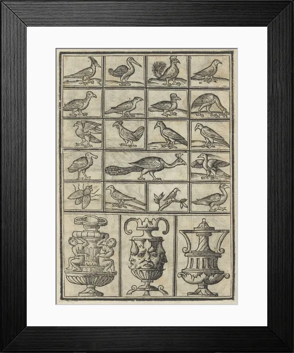 Framed Print : Trionfo Di Virtu. Libro Novo... page 3 (recto), 1563. Creator: Matteo Pagano Framed Print : Trionfo Di Virtu. Libro Novo... page 3 (recto), 1563. Creator: Matteo Pagano