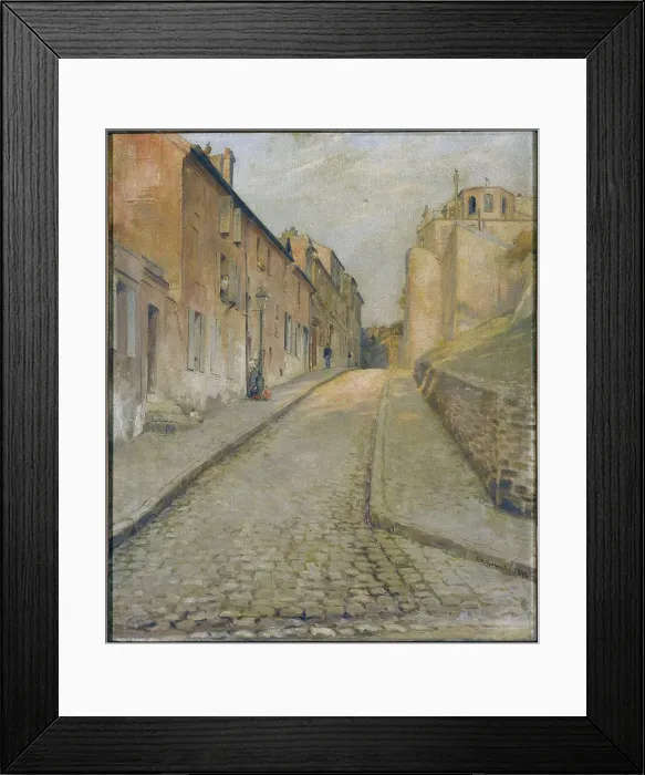 Framed Print : Rue Cortot in Montmartre, seen from rue des Saules, 1898. Creator: Edouard Zawiski Framed Print : Rue Cortot in Montmartre, seen from rue des Saules, 1898. Creator: Edouard Zawiski