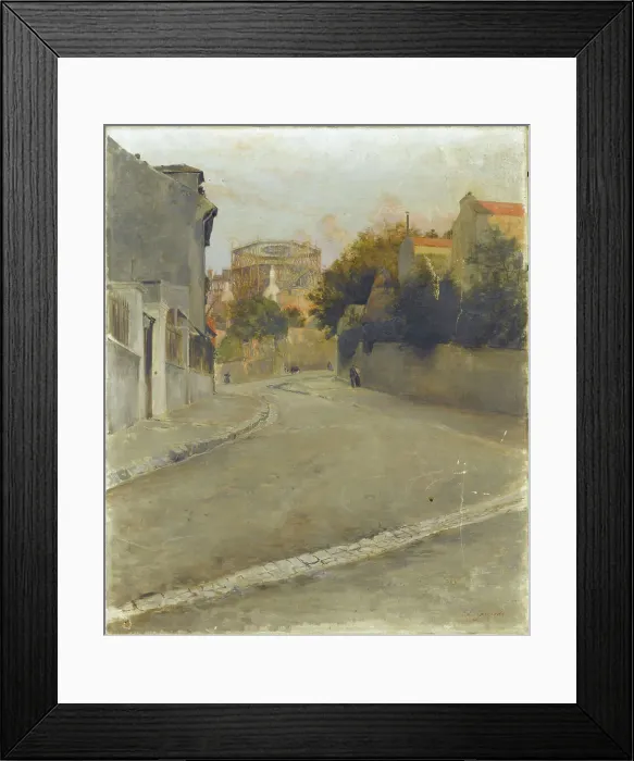 Framed Print : Sacre-Coeur under construction, seen from rue de L'Aubreuvoir Montmartre, around 1895. Creator: Edouard Zawiski Framed Print : Sacre-Coeur under construction, seen from rue de L'Aubreuvoir Montmartre, around 1895. Creator: Edouard Zawiski