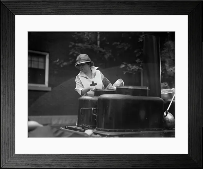 Framed Print : Mrs. George Barnett, Red Cross Luncheon, 1917. Creator: Harris & Ewing. Mrs. George Barnett, Red Cross Luncheon, 1917. Creator: Harris & Ewing Framed Print : Mrs. George Barnett, Red Cross Luncheon, 1917. Creator: Harris & Ewing. Mrs. George Barnett, Red Cross Luncheon, 1917. Creator: Harris & Ewing