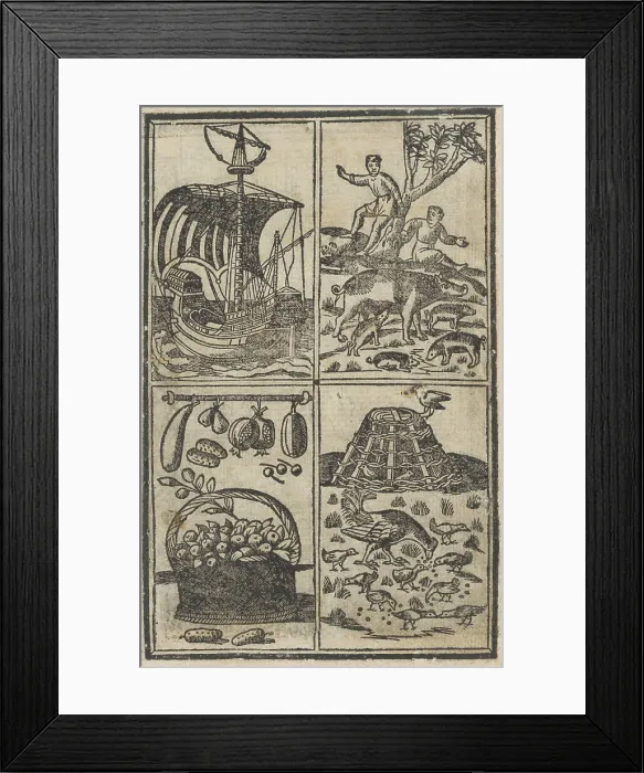 Framed Print : Trionfo Di Virtu. Libro Novo... page 18 (recto), 1563. Creator: Matteo Pagano Framed Print : Trionfo Di Virtu. Libro Novo... page 18 (recto), 1563. Creator: Matteo Pagano