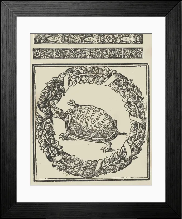 Framed Print : Trionfo Di Virtu. Libro Novo... page 21 (verso), 1563. Creator: Matteo Pagano Framed Print : Trionfo Di Virtu. Libro Novo... page 21 (verso), 1563. Creator: Matteo Pagano