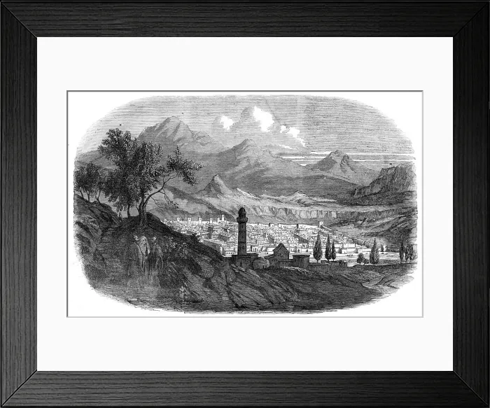 Framed Print : The City of Erzeroom, in Asiatic Turkey, 1854. Creator: Unknown Framed Print : The City of Erzeroom, in Asiatic Turkey, 1854. Creator: Unknown