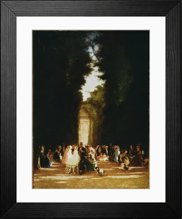 Framed Print : Allee des Feuillants, at Tuileries, under the Second Empire, c1860. Creator: Unknown Framed Print : Allee des Feuillants, at Tuileries, under the Second Empire, c1860. Creator: Unknown
