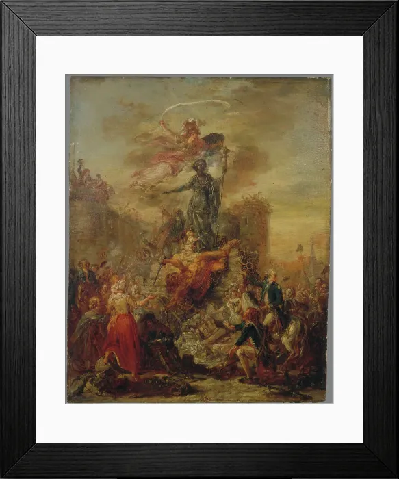 Framed Print : Allégorie de la Liberté sur les ruines de la Bastille, c1789. Creator: Ecole Francaise Framed Print : Allégorie de la Liberté sur les ruines de la Bastille, c1789. Creator: Ecole Francaise