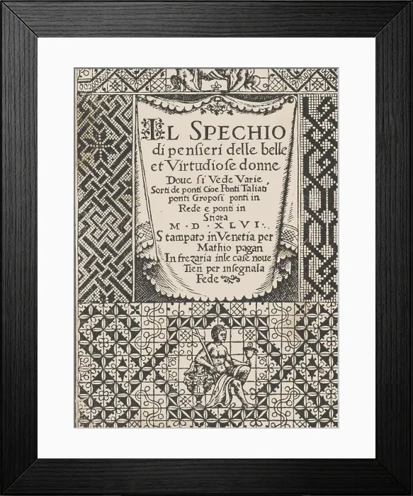 Framed Print : Spechio di pensieri delle belle et Virtudiose donne, 1546. 1546. Creator: Matteo Pagano Framed Print : Spechio di pensieri delle belle et Virtudiose donne, 1546. 1546. Creator: Matteo Pagano