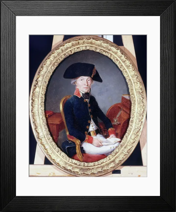 Framed Print : Portrait d'un officier de la garde nationale à l'époque révolutionnaire, c1789. Creator: Ecole Francaise Framed Print : Portrait d'un officier de la garde nationale à l'époque révolutionnaire, c1789. Creator: Ecole Francaise