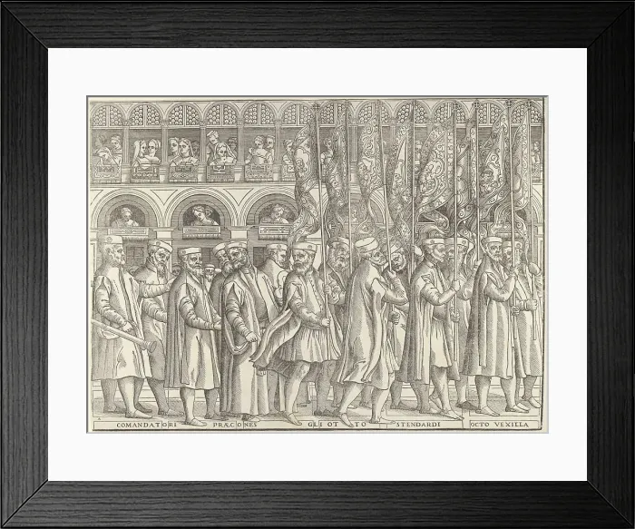 Framed Print : Procession of the Doge in Venice, 1556-61. Creator: Matteo Pagano Framed Print : Procession of the Doge in Venice, 1556-61. Creator: Matteo Pagano
